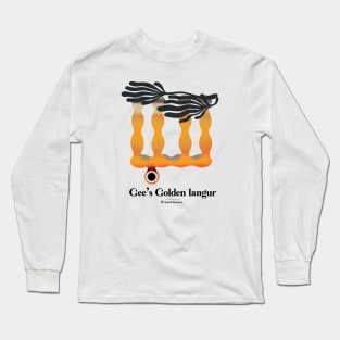 Bold monkey print "Gee Golden Langur" Long Sleeve T-Shirt